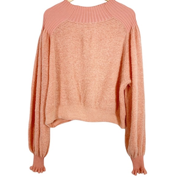 FREE PEOPLE • Elderflower Sweater Wool/Alpaca in Peach Size Large - Picture 5 of 15